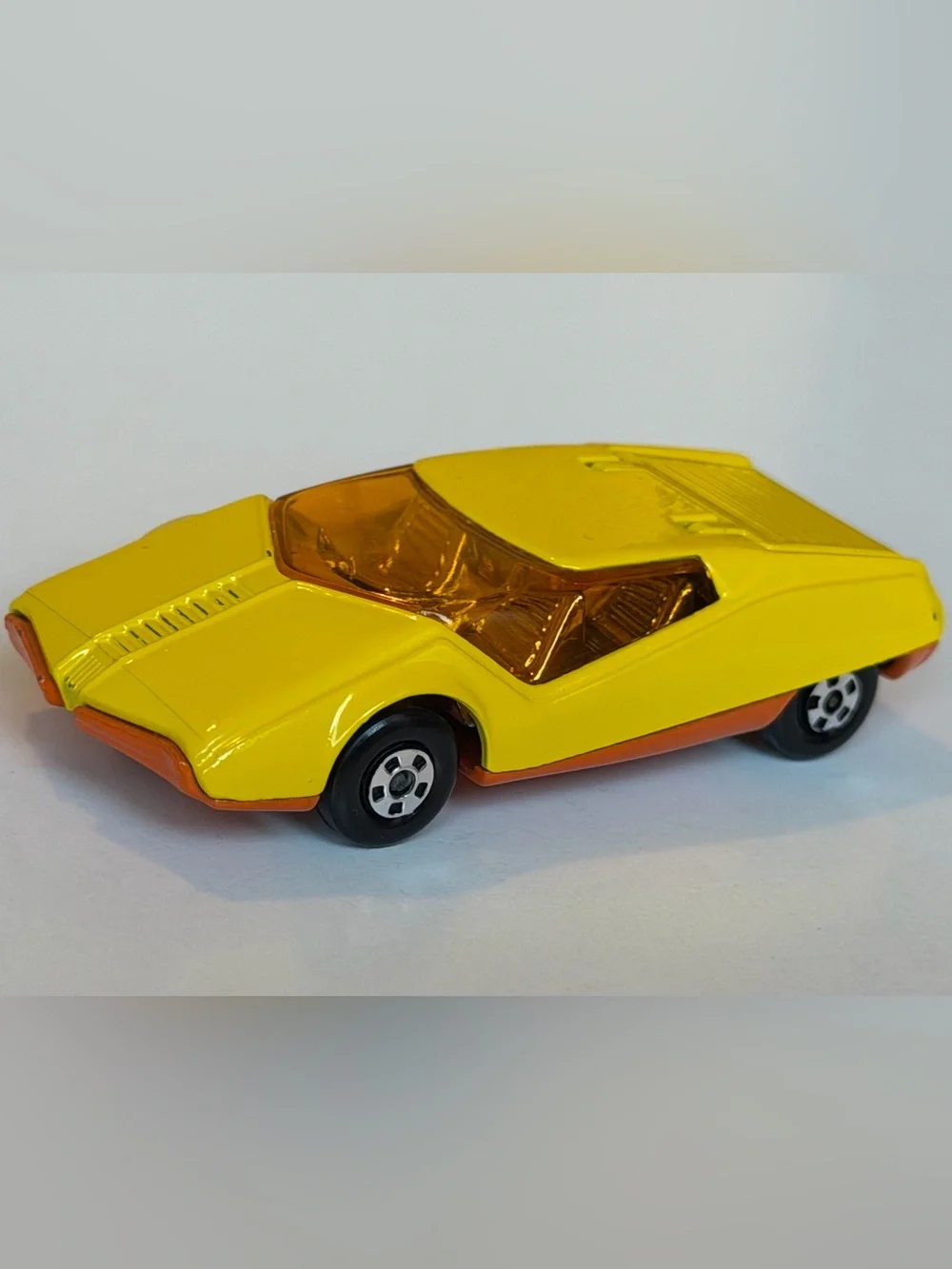 Vintage Matchbox Superfast No. 33 Datsun 128X Yellow 1973 Lesney England